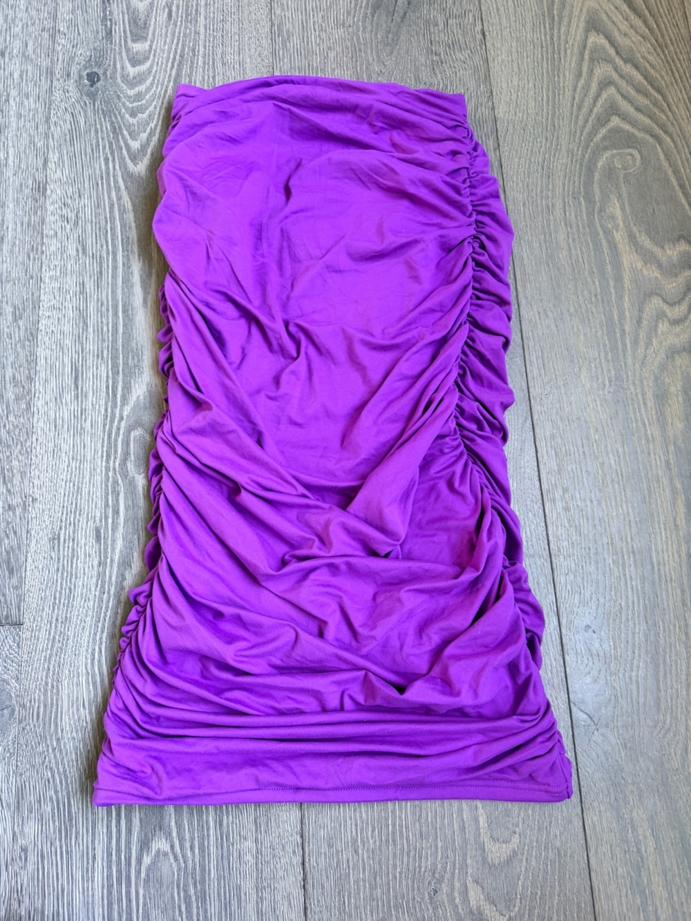 Exotica ExoticAthletica Purple Soft to Touch Ruched Midi Skirt Size Medium